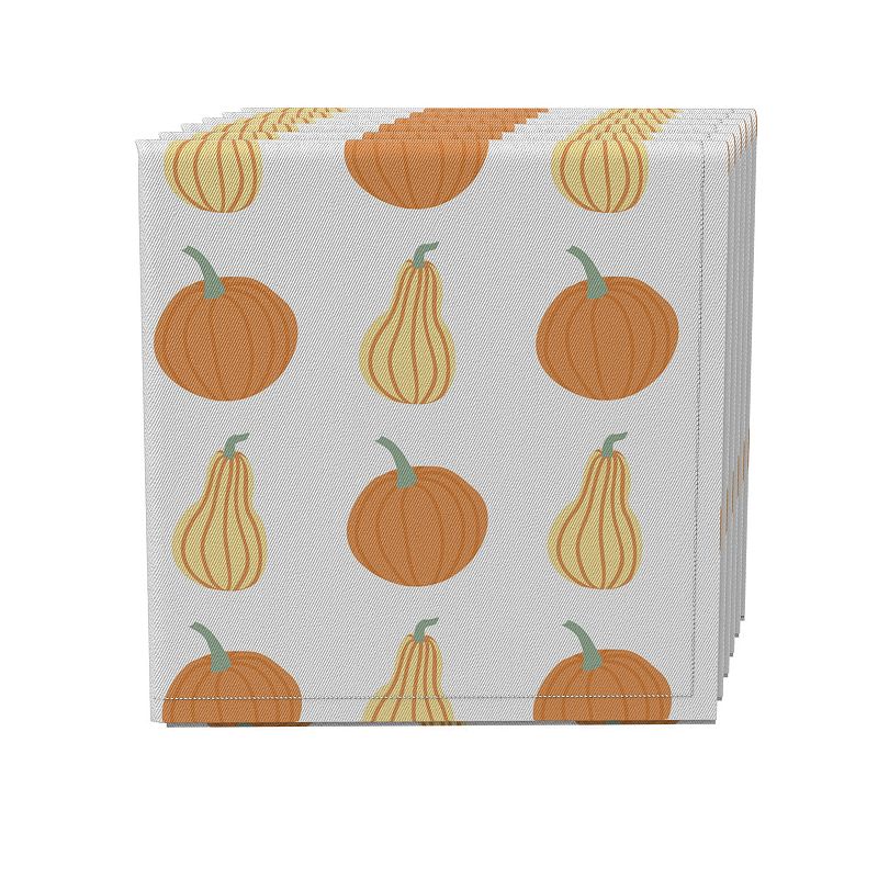 Napkin Set of 4， 100% Cotton， 20x20， Pastel Pumpkins