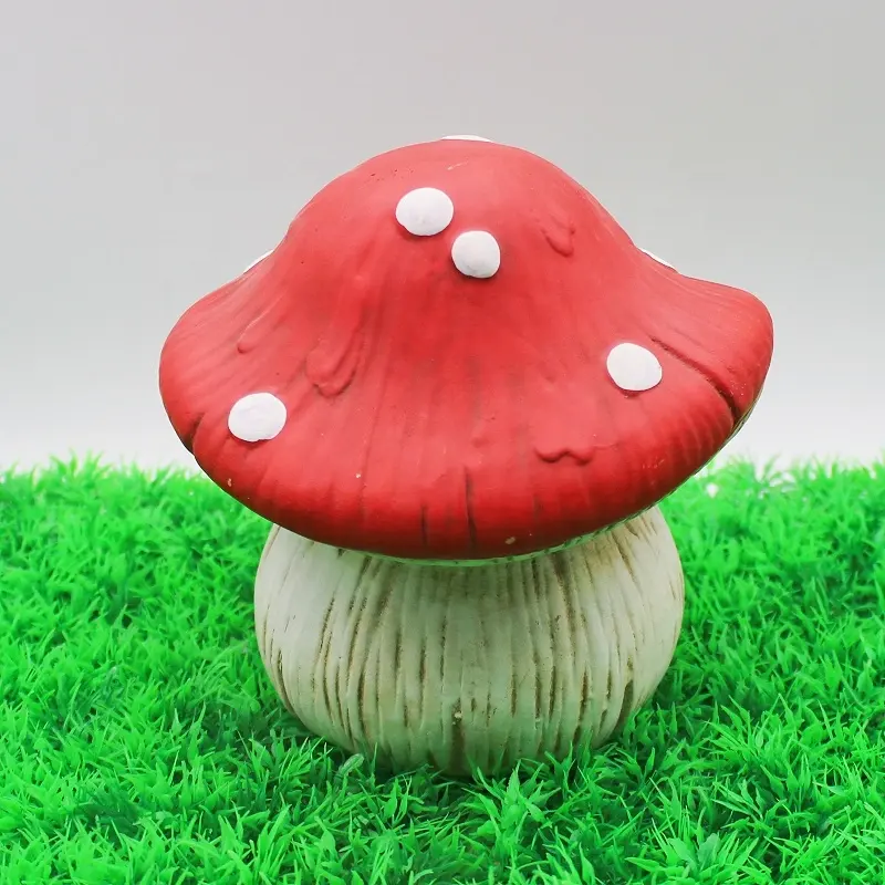 garden supplies wholesales Custom Cute red Large mushroom statue ornament for Garden Decoration