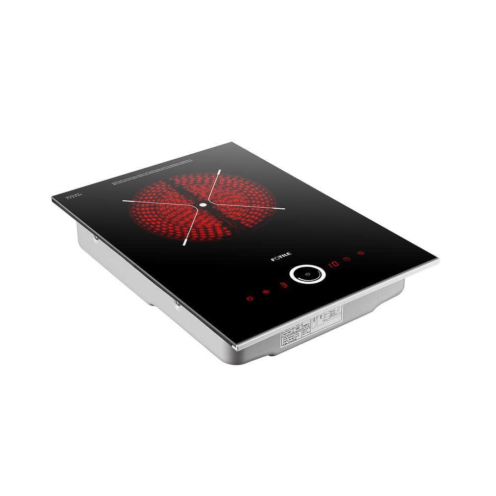 FOTILE 12 in Electric Cooktop in Black with 1 Element 2400Watt Output Power and 9 Power Levels