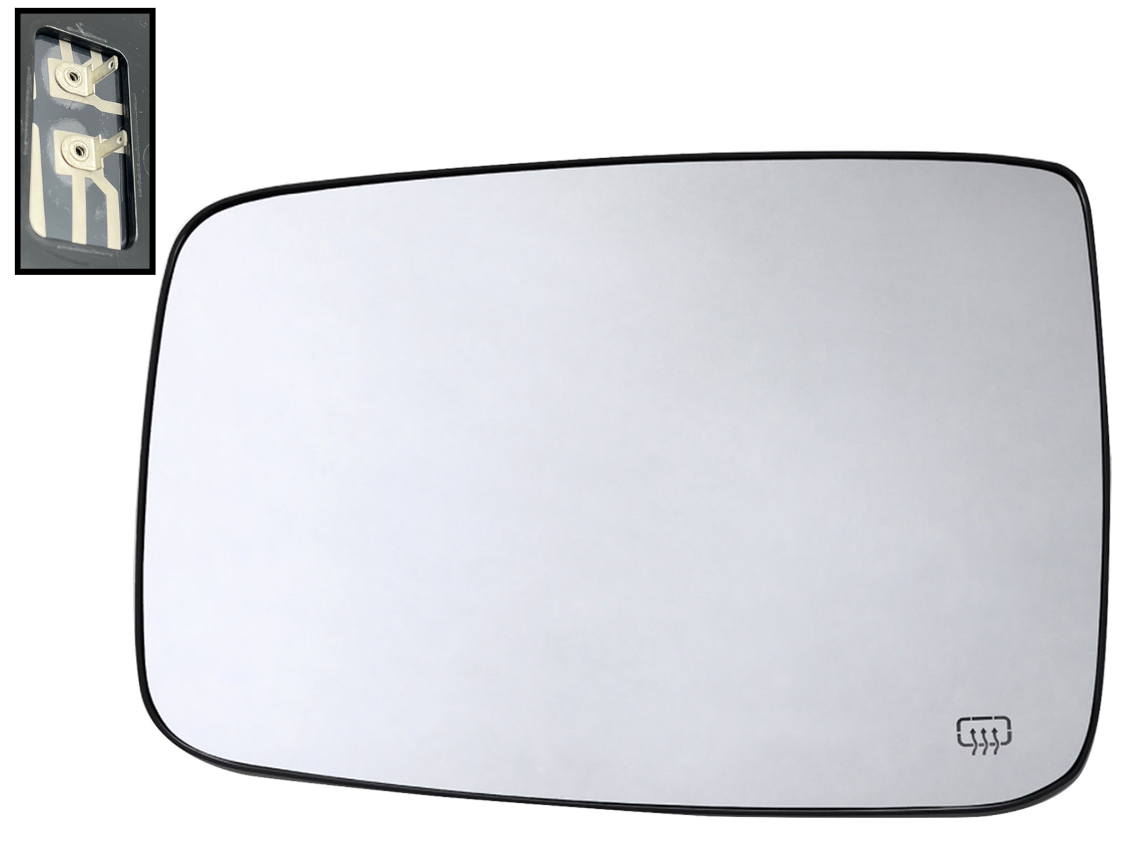 APA Replacement Power Heated Mirror Glass with Base for 2010 - 2021 RAM 1500 2010 - 2018 RAM 2500 Driver Left Side 68050299AA CH1324117