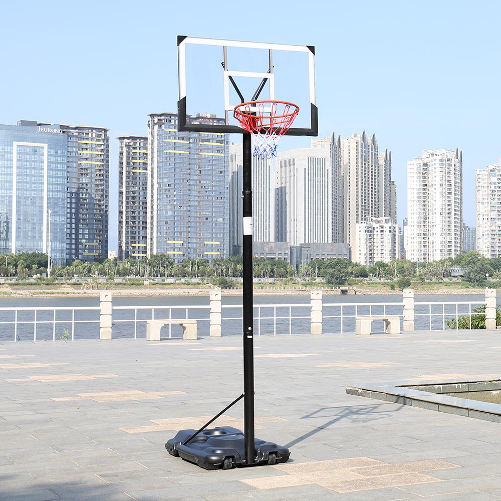 SalonMore Portable Basketball Adult Hoop System， Height Adjustable Outdoor Stand Backboard