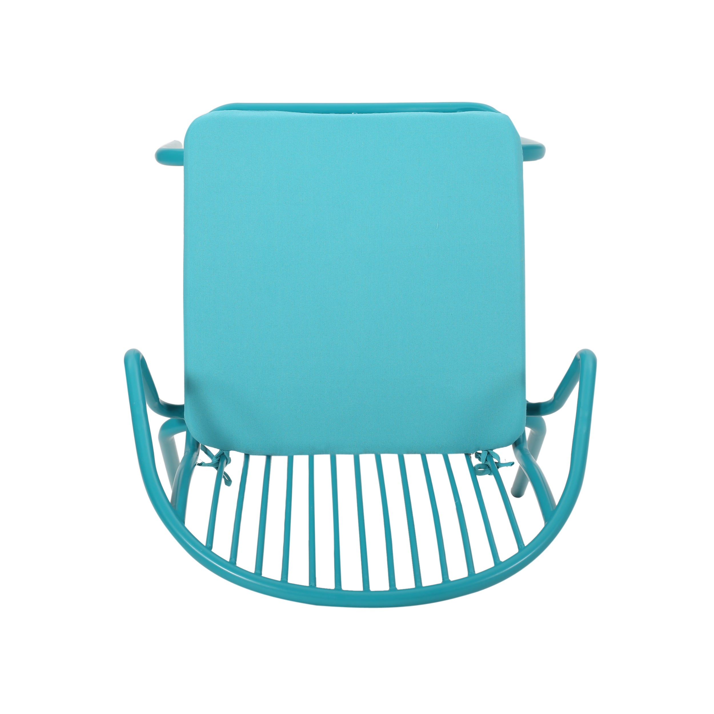 Emily Outdoor Modern Iron Club Chair with Cushion (Set of 2)