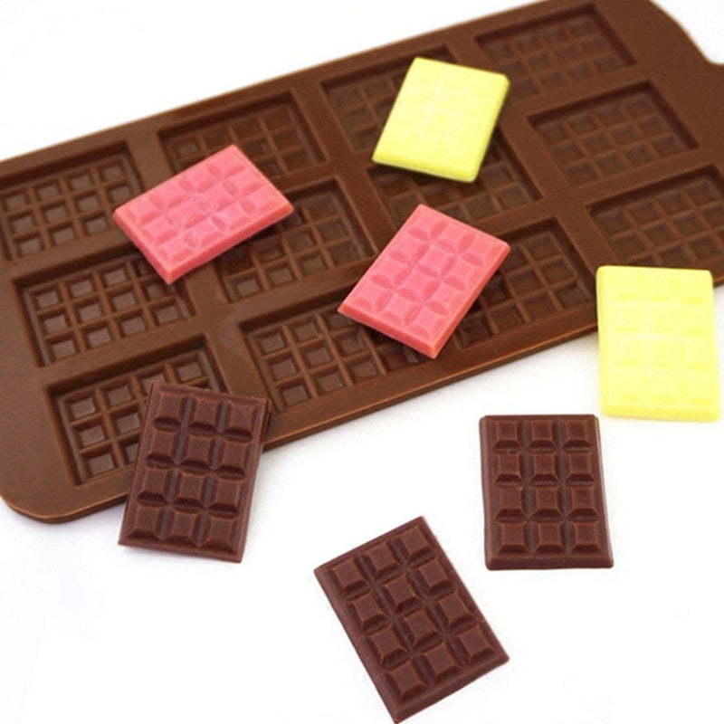 Chocolate Molds DIY Bakeware Cake Molds High Quality Square Eco-friendly Silicone Mold DIY 1PC Food Grade 12 Cavity Waffle Molds