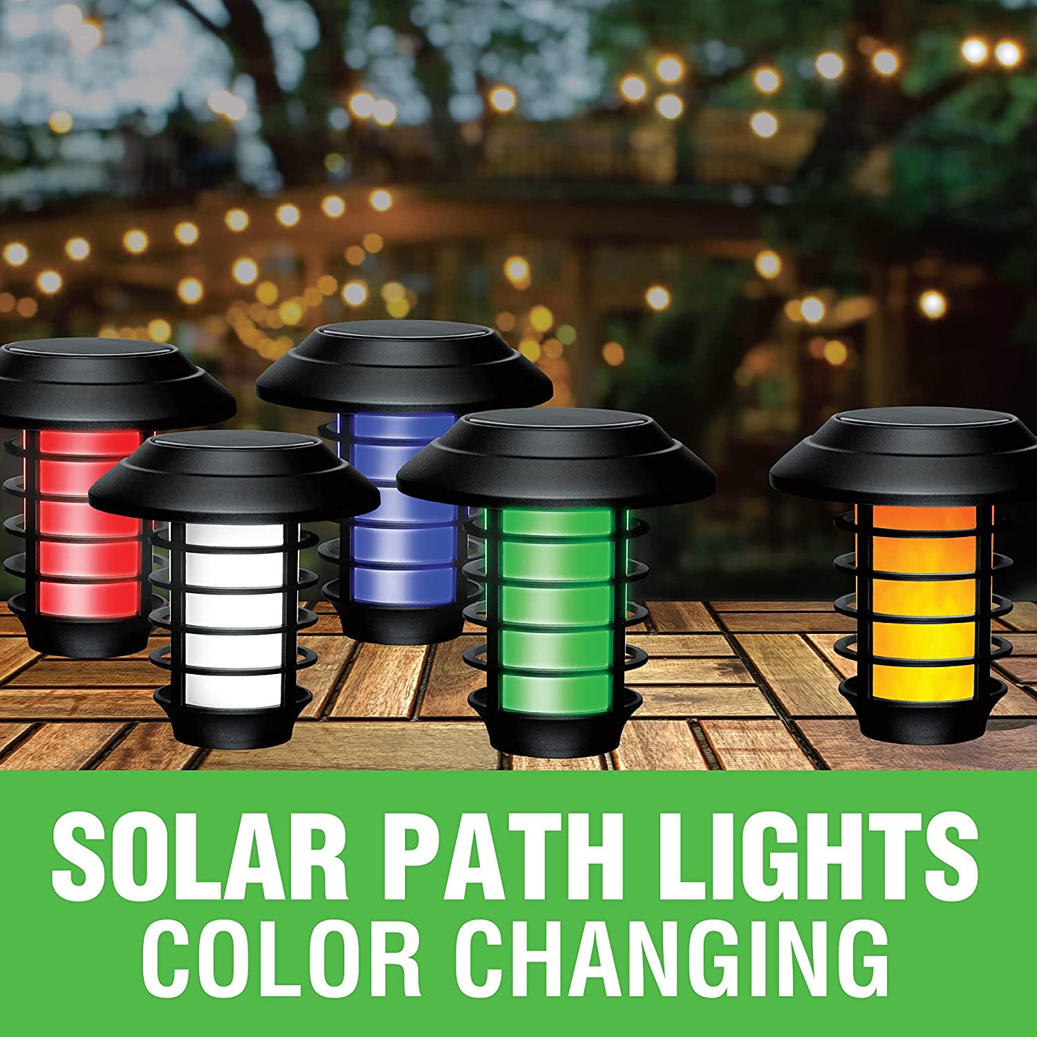 Bell + Howell Smart Solar Pathway Lights Color Changing 4 Pack