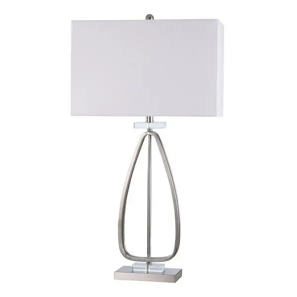 Steel with Clear Acrylic Accent Table Lamp - Brushed Steel - 1.5