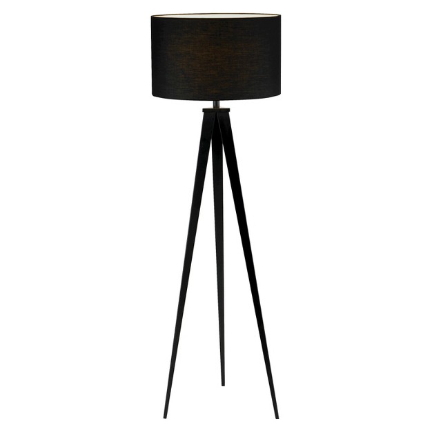 Director Collection Director Tripod Floor Lamp Black Adesso