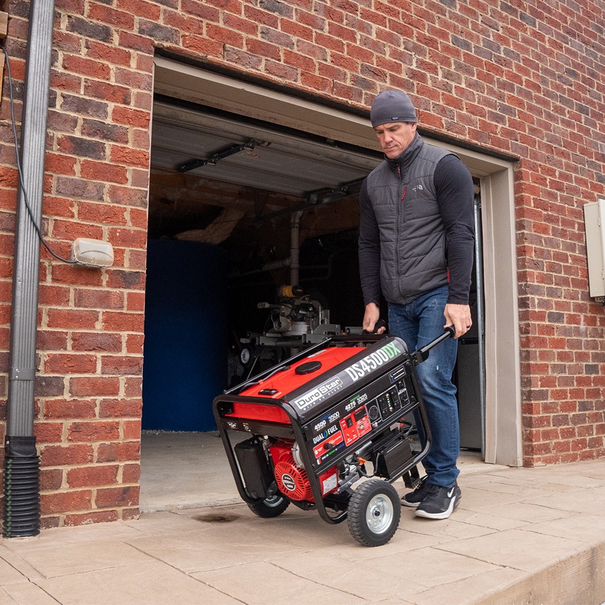 4,500 Watt Dual Fuel Portable Generator w/ CO Alert