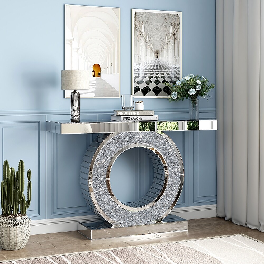 Glam Entry Console Table Mirror Accent Table