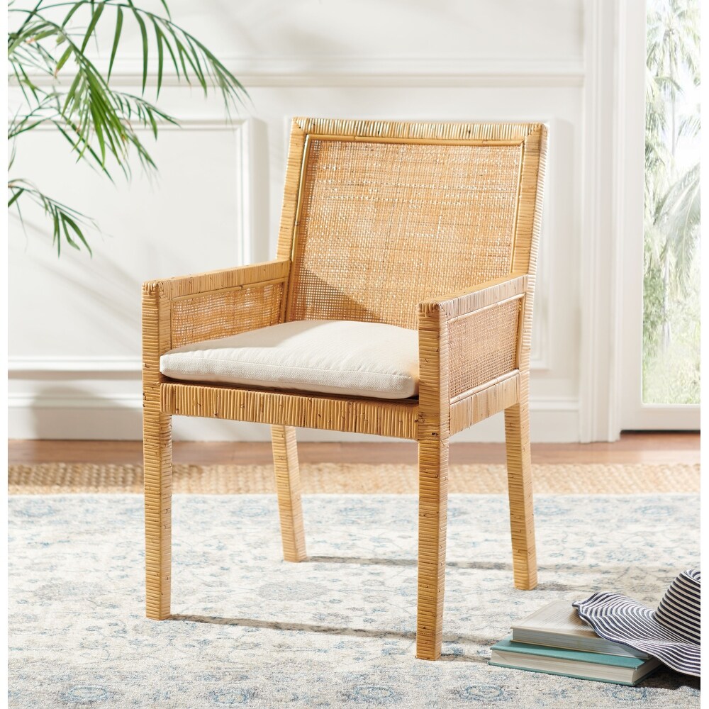 SAFAVIEH Sarai Coastal Accent Chair with Cushion   22.8\