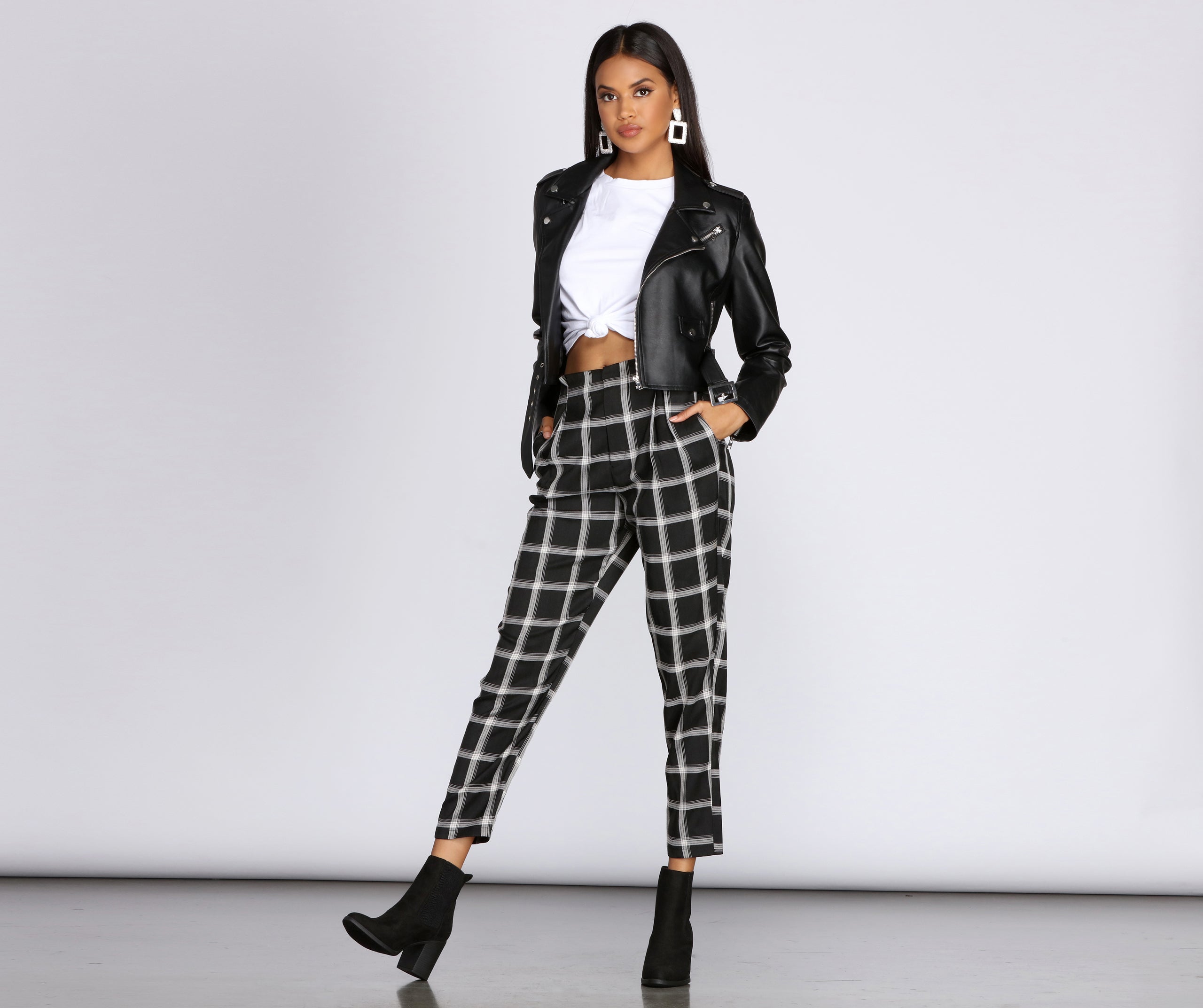 Plaid Perfection High Waist Pants