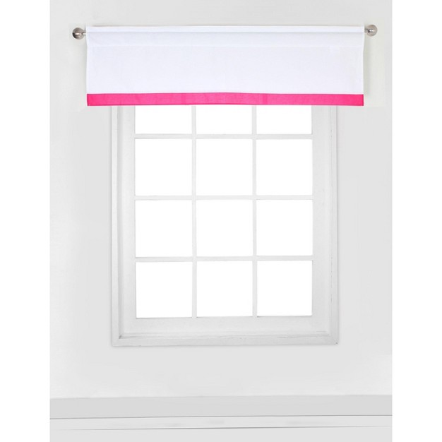 Bacati Mixnmatch Pink Band Window Valance