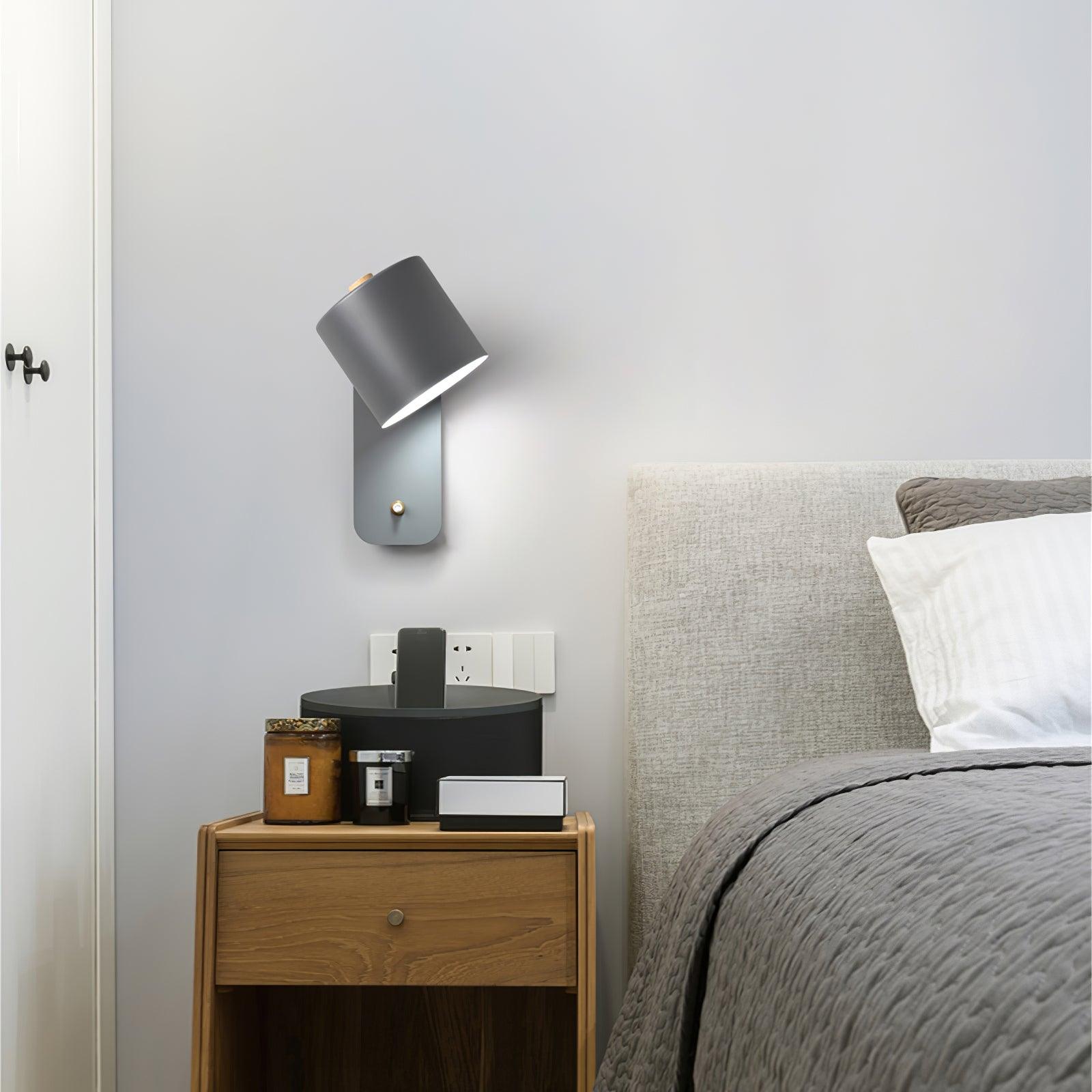 Rotatable Cylinder Plug-in Wall Lamp