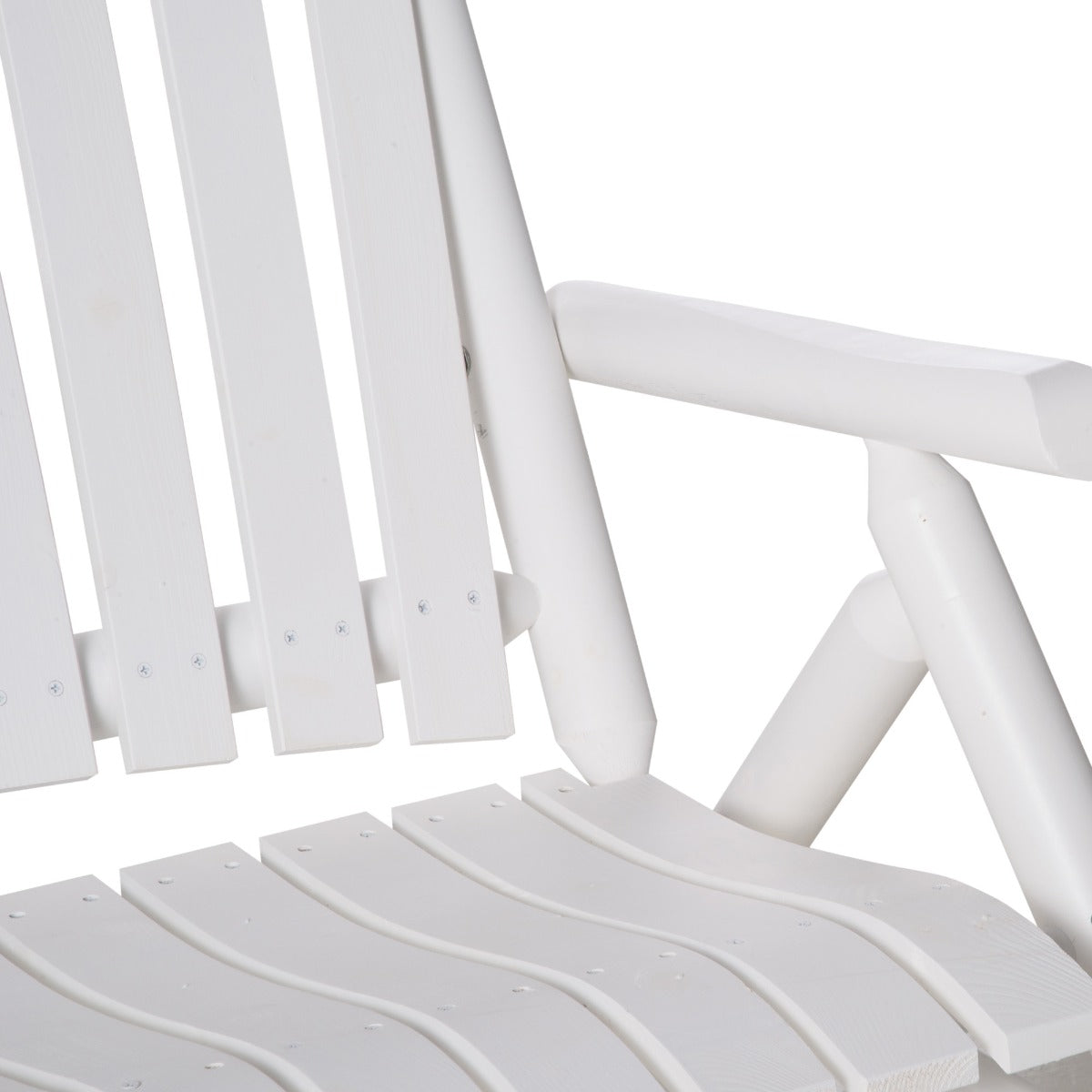 Festnight Wooden Rocking Chair, Indoor Outdoor Porch Rocker for Backyard Garden, White