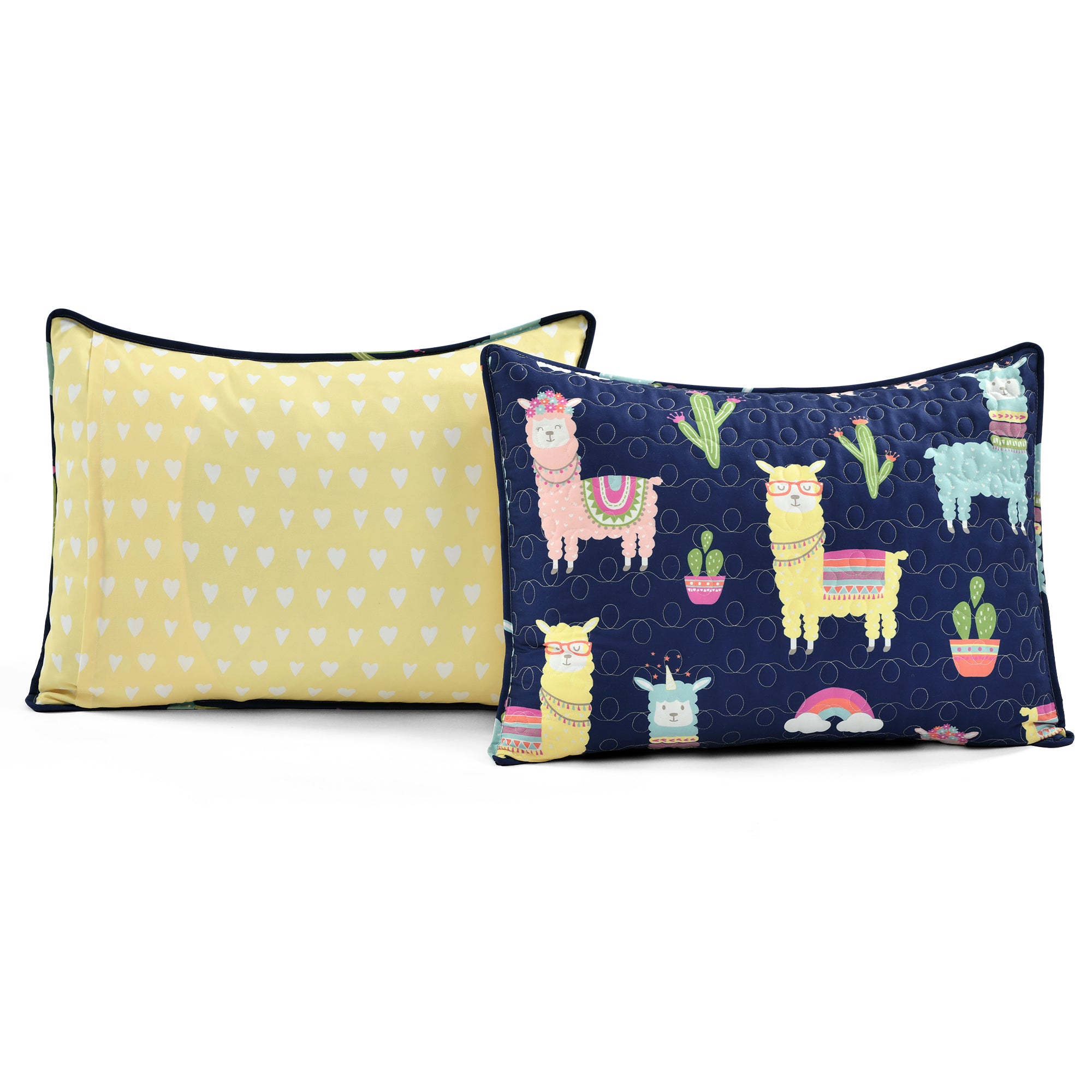 Southwest Llama Cactus Reversible Quilt Set