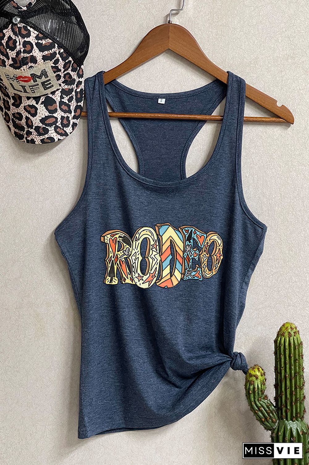 RODEO Printed Sleeveless Tank Top Wholesale