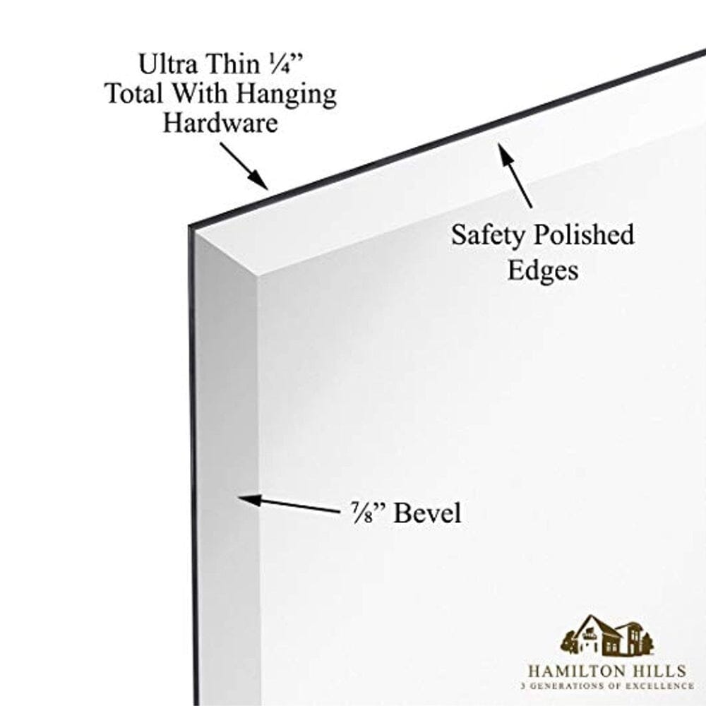 Large Frameless Mirror- 22