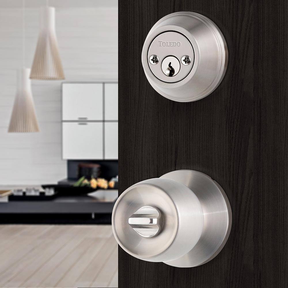 TOLEDO Double Cylinder Satin Nickel Combo Set CV1501MAUS32D