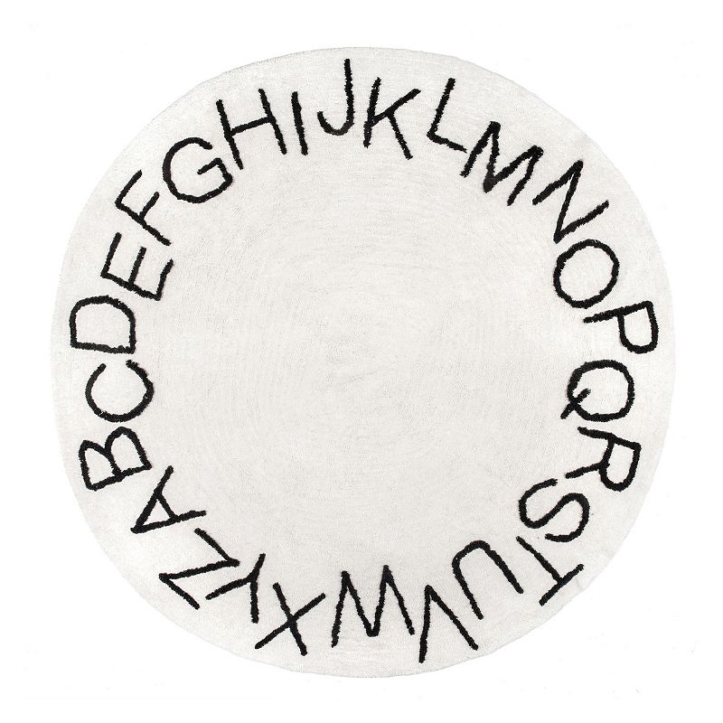 nuLoom Kids Washable Round Alphabet Rug