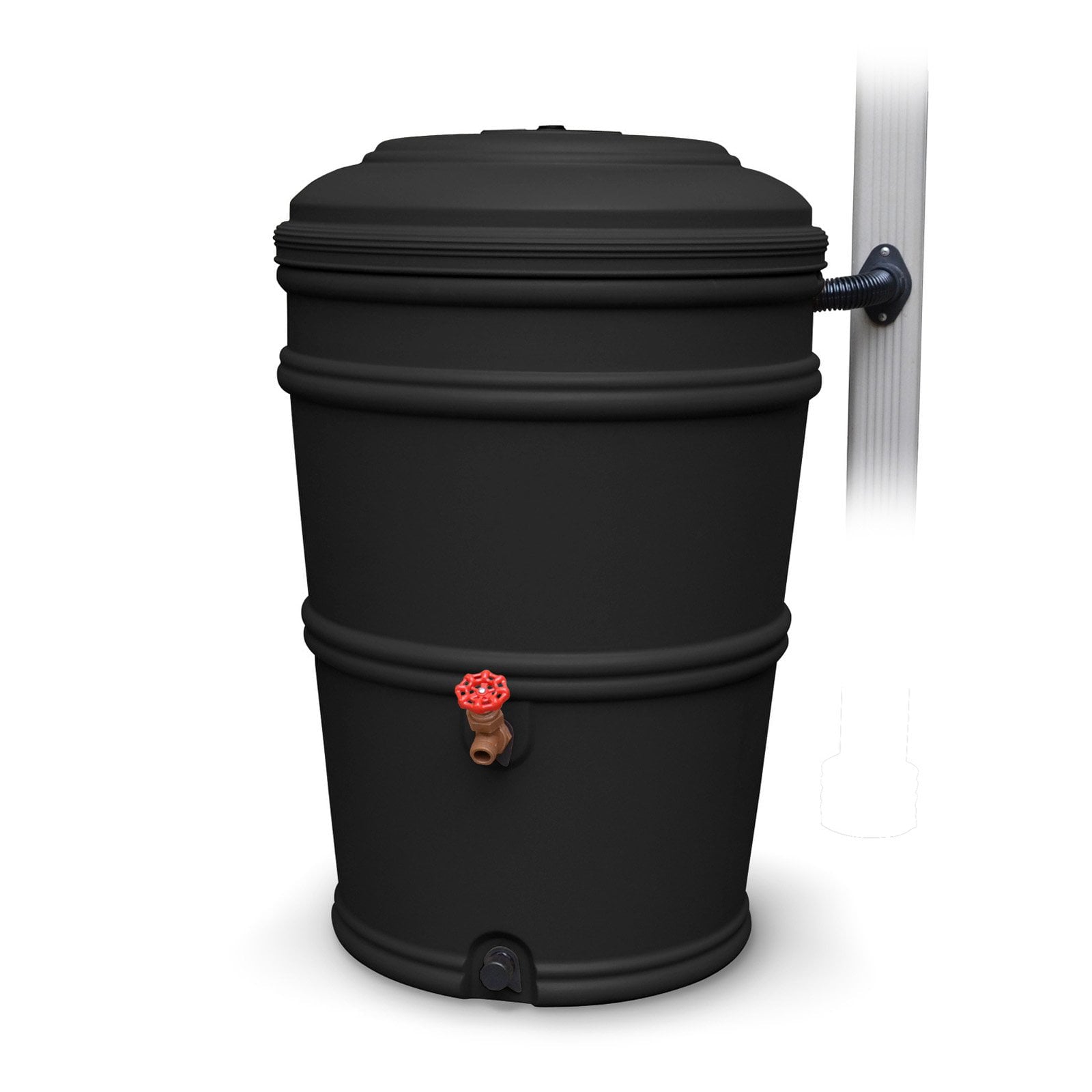 Earthmark 45 gal. Black Polyethylene and Resin Rain Barrel