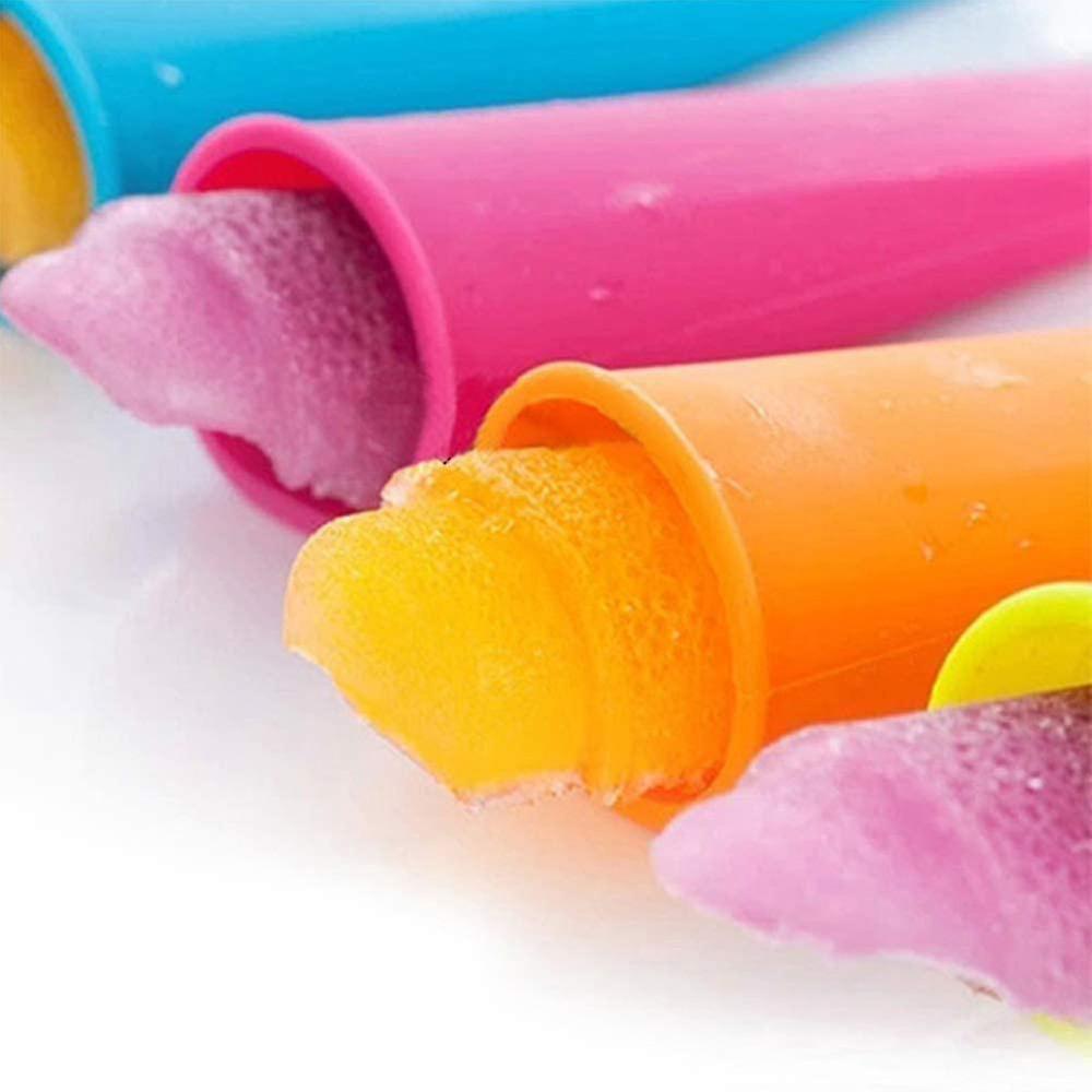 6pcs Silicone Popsicle Mold Ice Cream Ice Box Ice Cream Mold Cylindrica