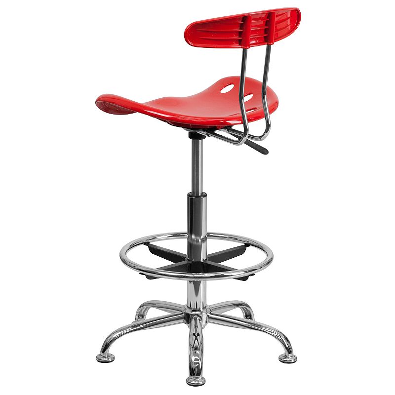 Flash Furniture Bradley Red Tractor Seat Drafting Stool