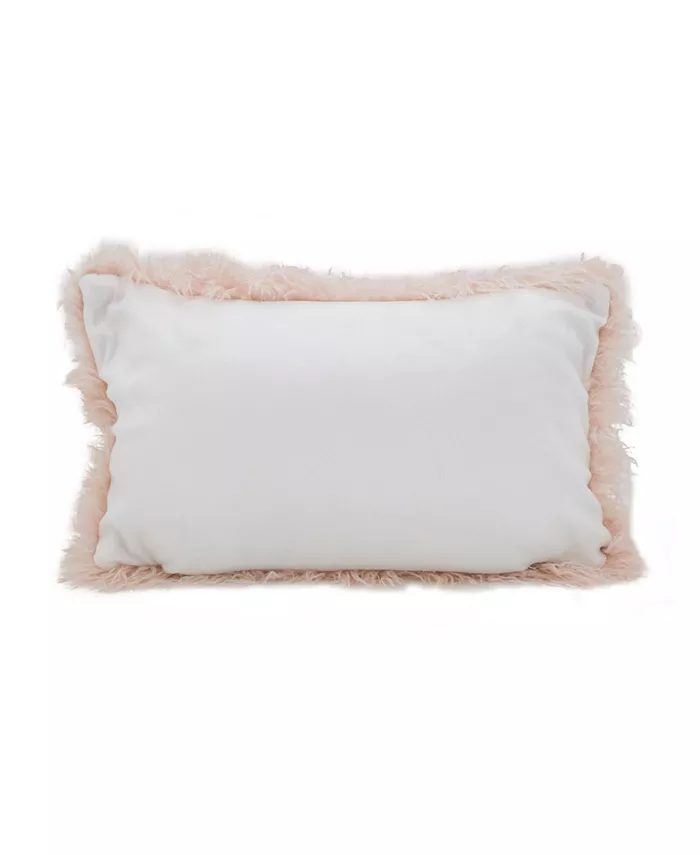 Saro Lifestyle Mongolian Faux Fur Decorative Pillow， 12