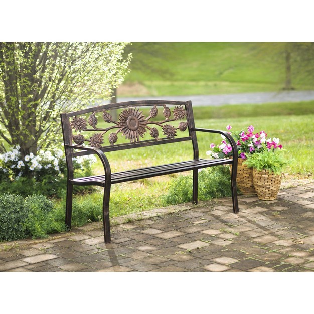 Evergreen Sunflower Bench