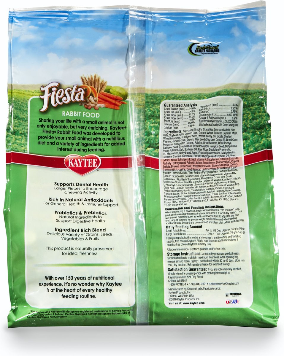 Kaytee Fiesta Gourmet Variety Diet Rabbit Food