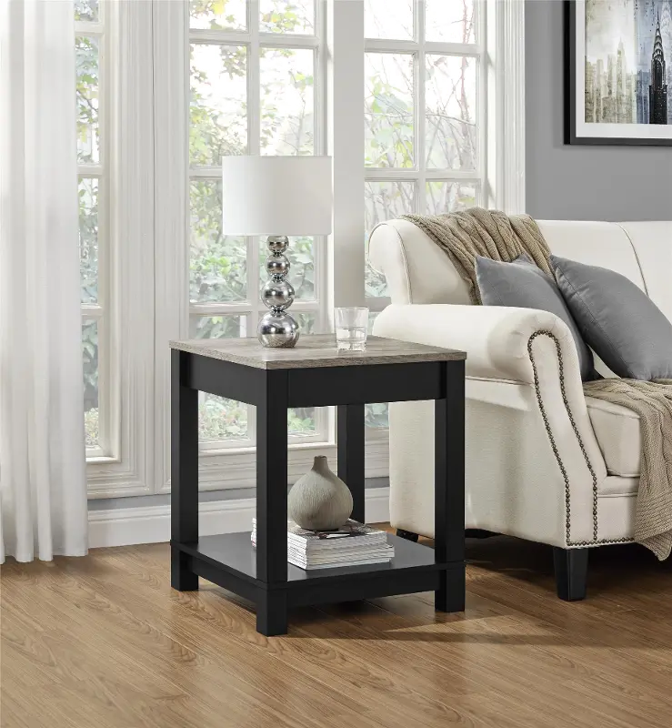 Carver Black End Table