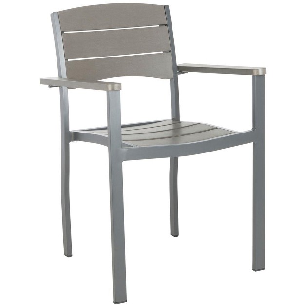 Gerhardt Stackable Chair set Of 2 Grey Safavieh