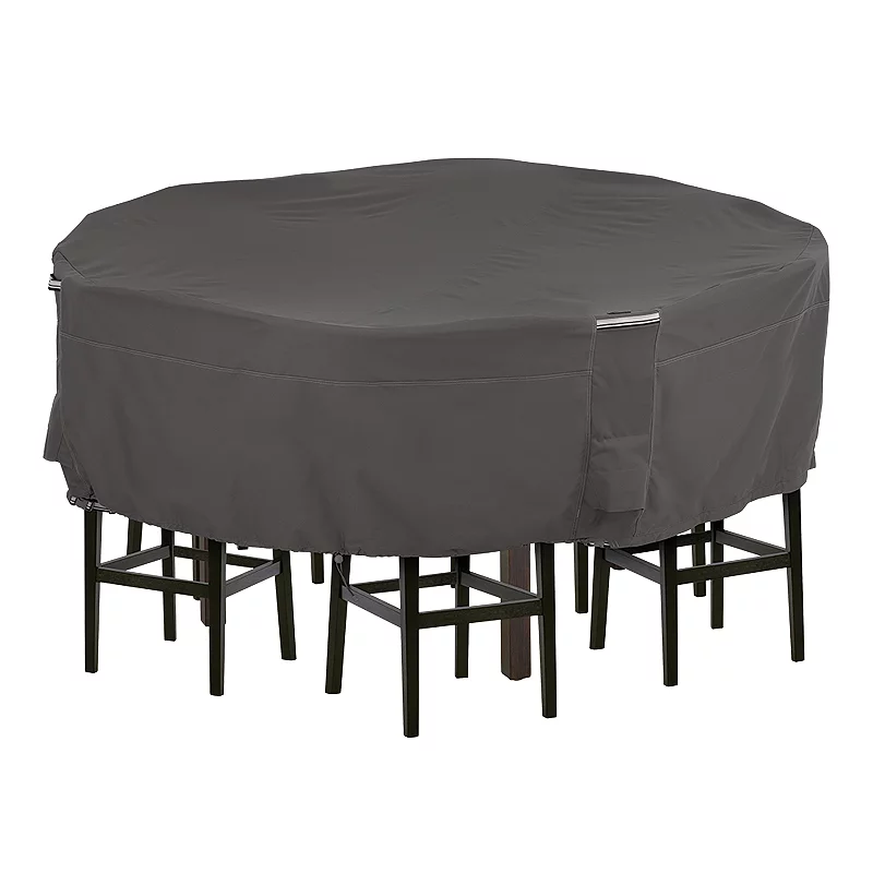 Classic Accessories Ravenna Tall Round Patio Table and Chair Set Cover