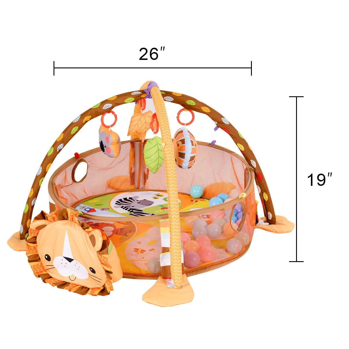 Cute Lion Theme Baby Play Gym Mat