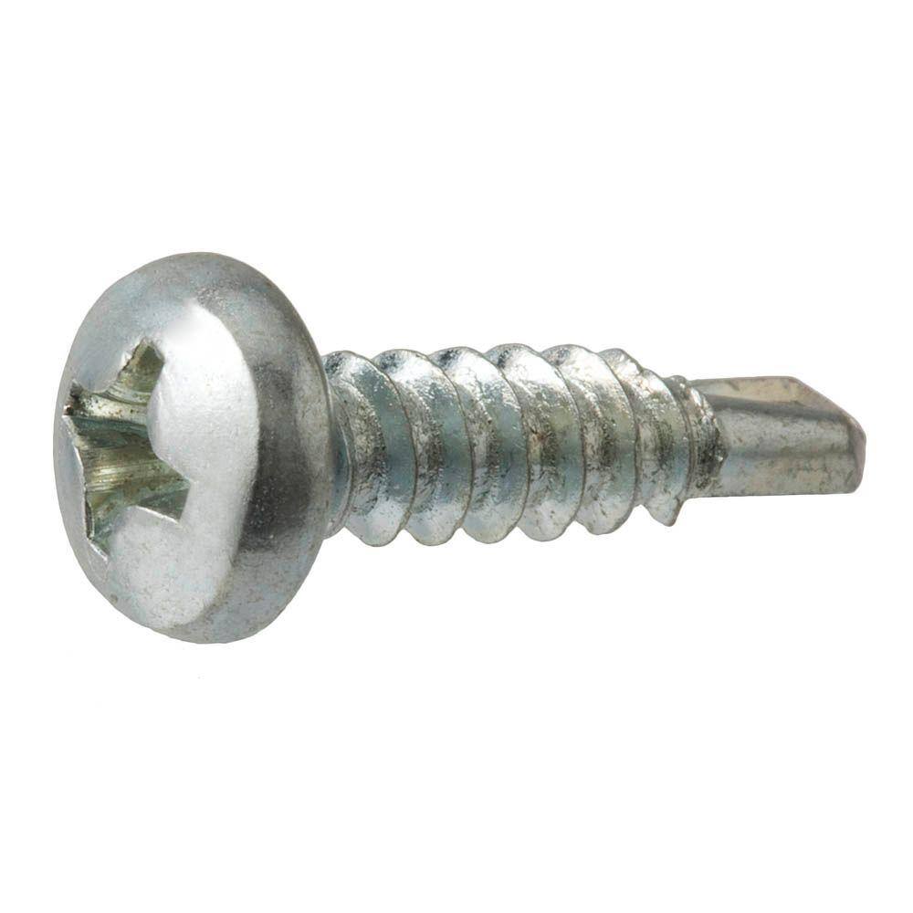 Everbilt #6 x 38 in. Zinc Plated Phillips Pan Head Sheet Metal Screw (100-Pack) 801012