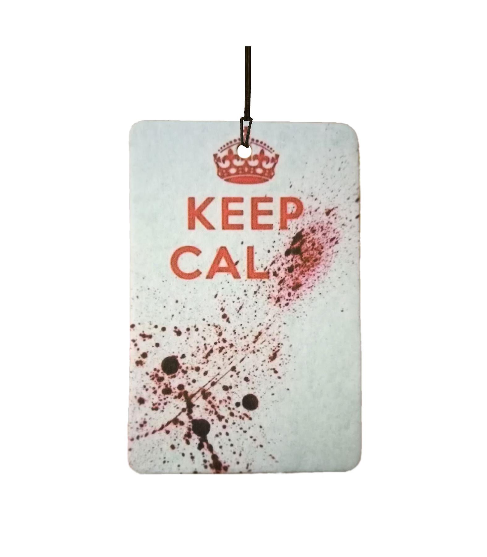 Keep Calm Blood Splatter Car Air Freshener