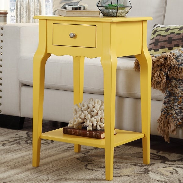 Daniella 1-Drawer Wood Storage Accent End Table by iNSPIRE Q Bold