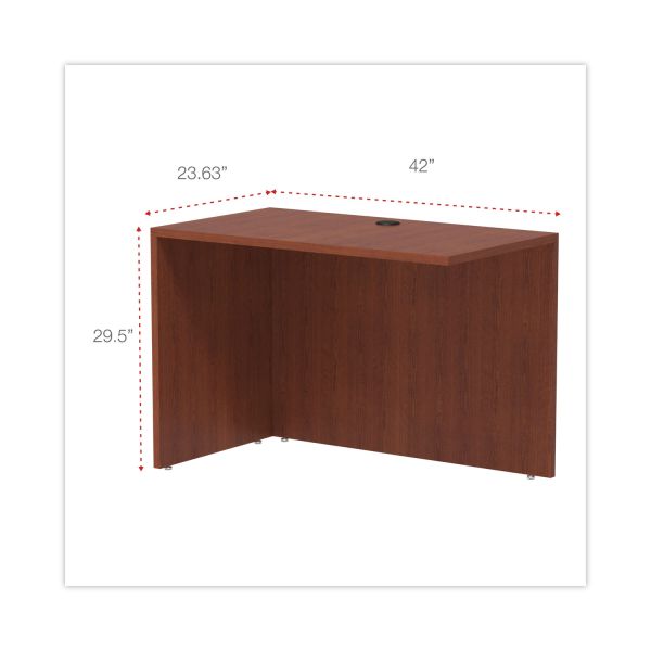 Alera Valencia Series Reversible Return/Bridge Shell， 42w x 23.63d x 29.5h， Medium Cherry