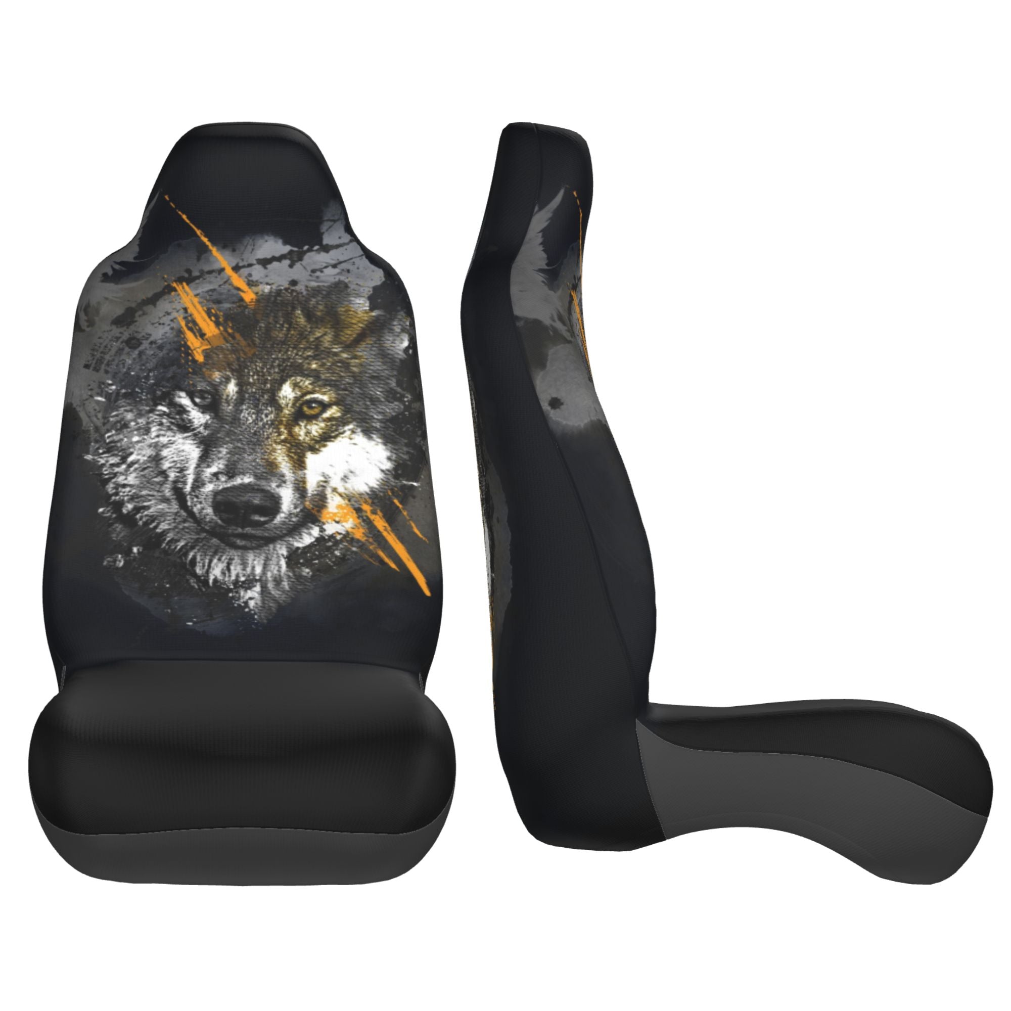 ZICANCN Car Seat Cover Wolf Animal Wildlife Car Front Seat Covers Protectors ， Automotive Seat Covers for Cars Trucks Suv