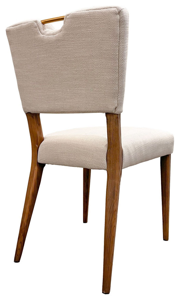 Lola Dining Chair   Sandy Beige/Cool Brown Legs   Midcentury   Dining Chairs   by LH Imports  Houzz