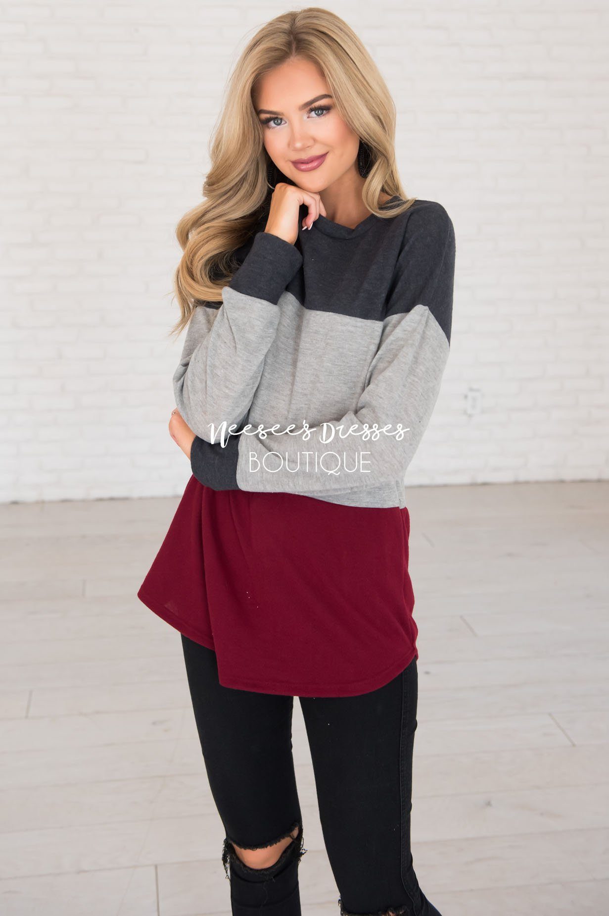 Darling Be Mine Color Block Sweater