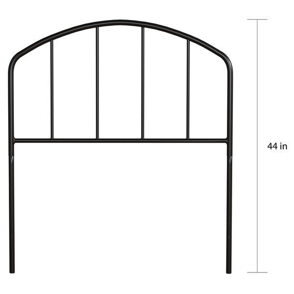 Carbon Loft Cronkite Black Metal Headboard with Arched Spindle Design - - 30408005