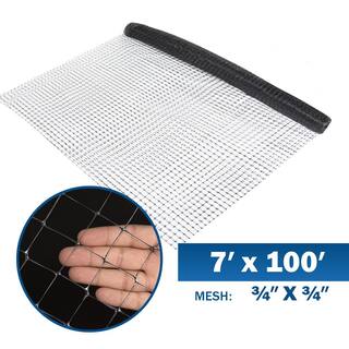 Fencer Wire 7 ft. x 100 ft. x 34 in. Black Plastic Bird Netting for Vegetable Tree and Fruit PGD2-7X100MF34