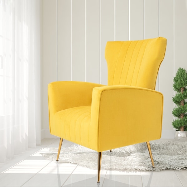 Wingback Velvet Accent Chair Arm Chair