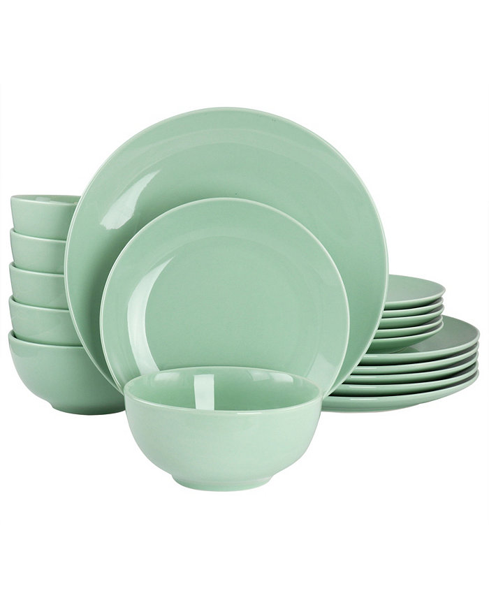 Elama Luna 18 Piece Porcelain Dinnerware Set Service for 6