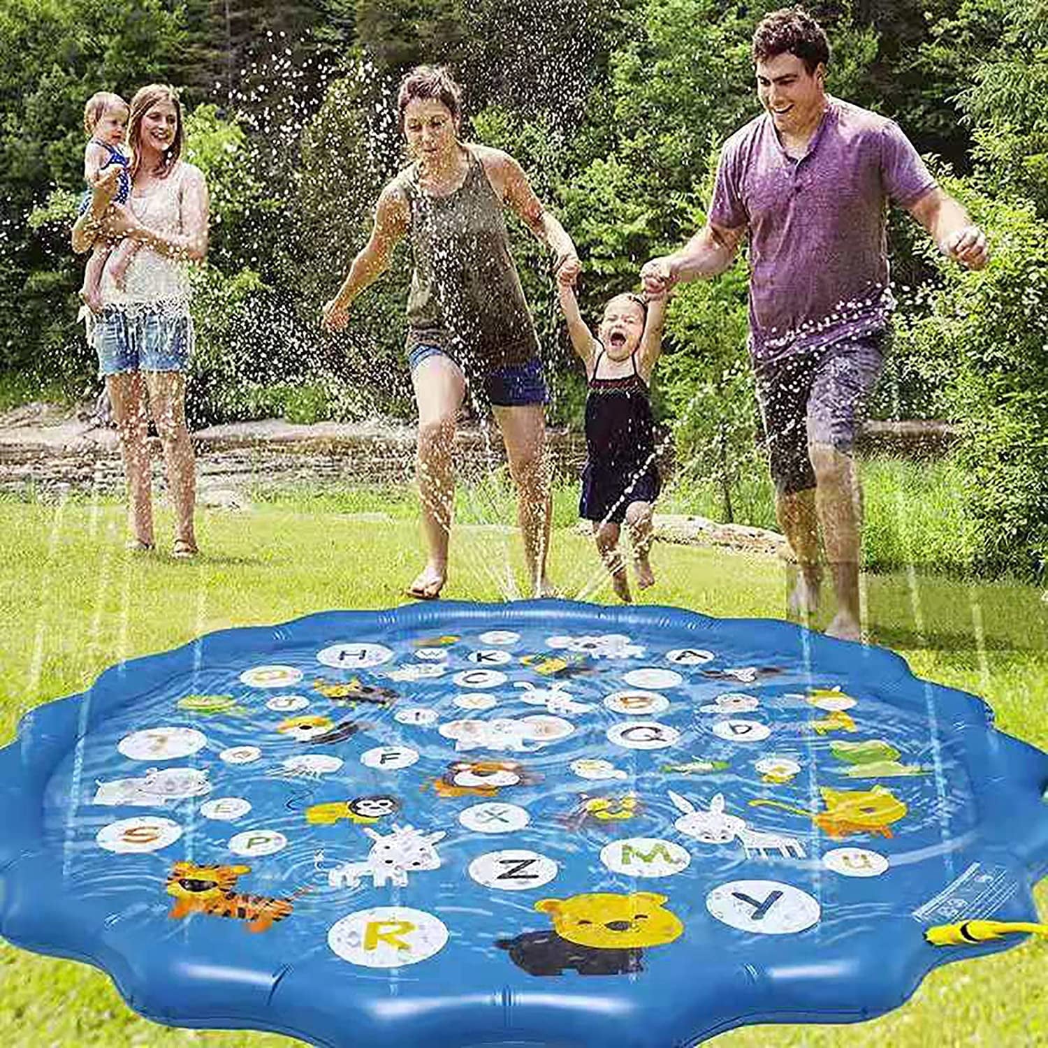 Inolait 68" Inflatable Outdoor Water Splash Pad Sprinkler