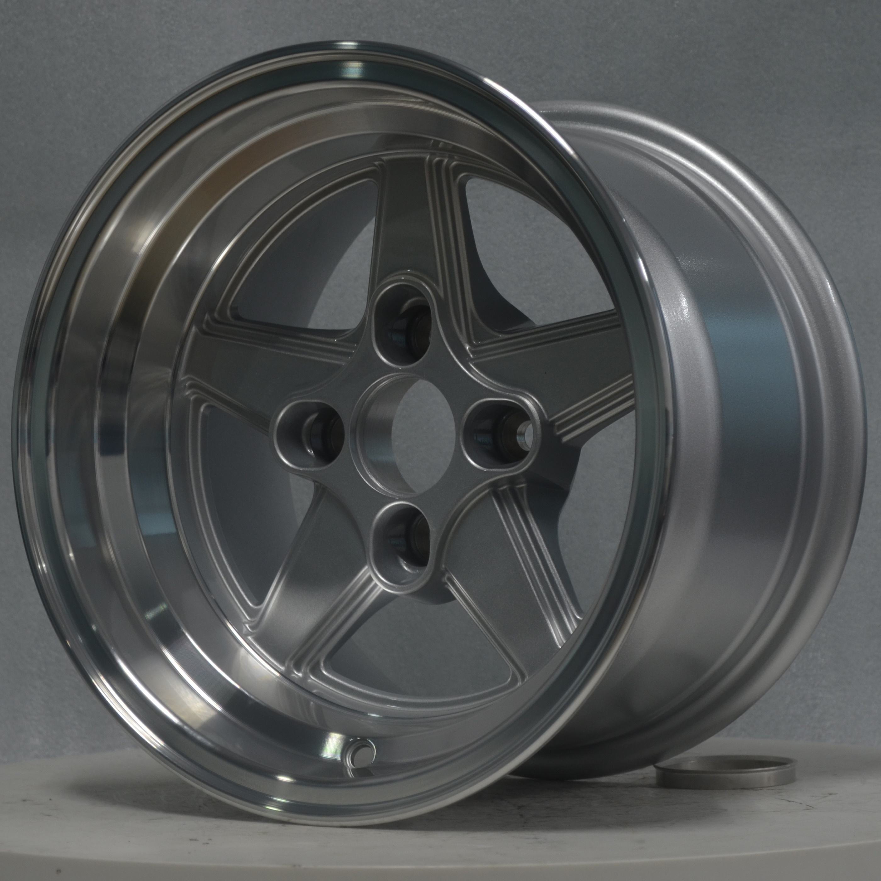 Wholesale Wheels 13X8.0J 4X114.3 Polish Lip Gunmetal Aluminum oy Rims Wheel Customize Casting