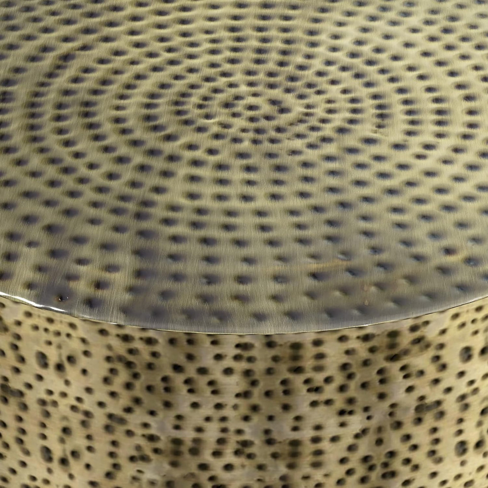 Modern Industrial Coffee Table  Unique Hammered Textured Top  Antique Gold/Black   Contemporary   Coffee Tables   by Decor Love  Houzz