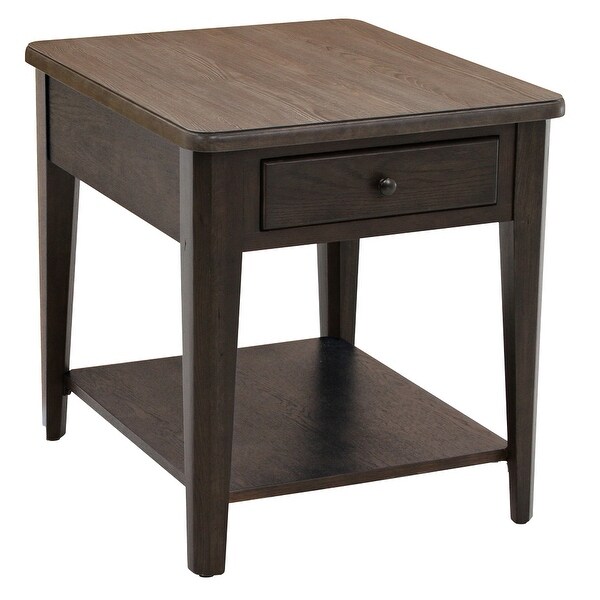 Chromcraft Peter Revington End Table in Light Gray， Dark Gray Finish