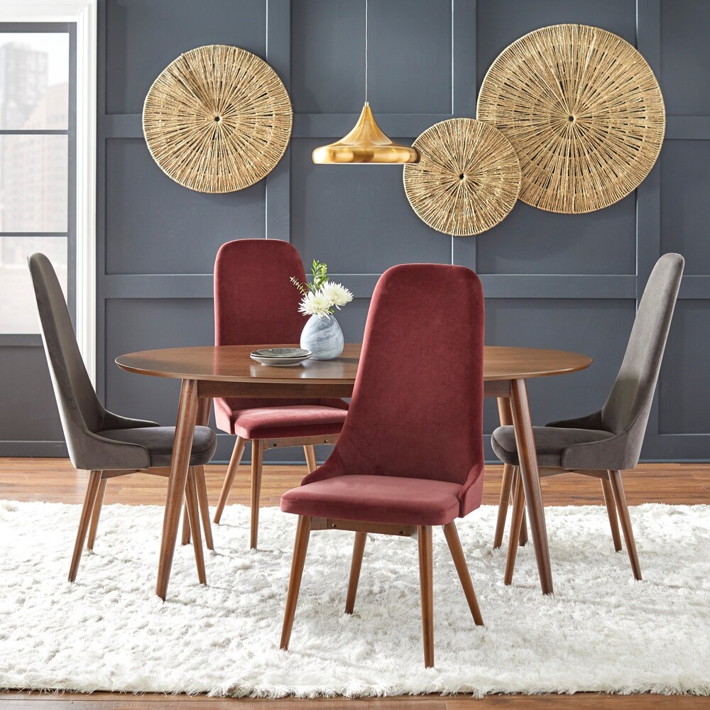 Simple Living Porto High Back Velvet Dining Chair (Set of 2)