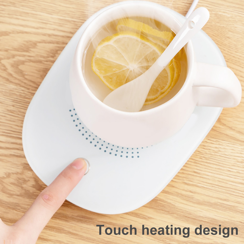 110V 55℃ Electric Thermostatic Cup Coaster Mug Milk Tea Coffee Drink Warmer Heater Tray Mat Touch Switch