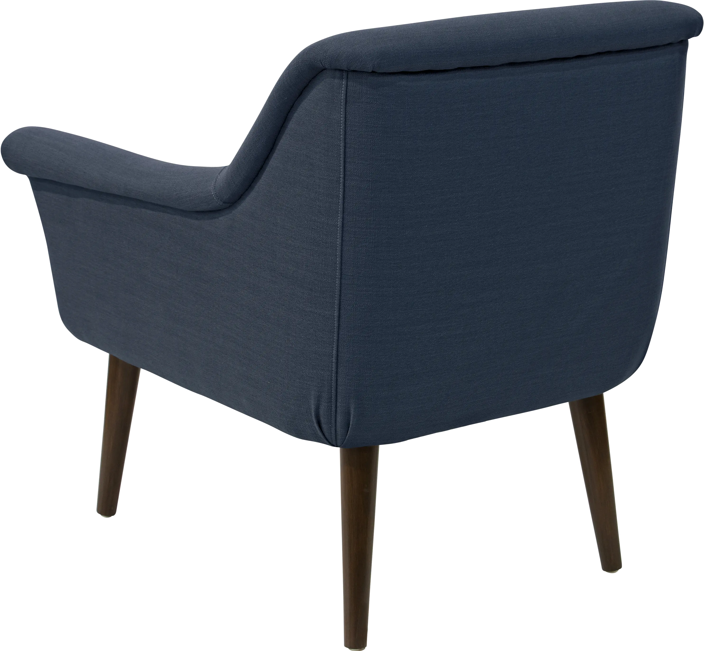 Charlotte Linen Navy Blue Accent Chair - Skyline Furniture